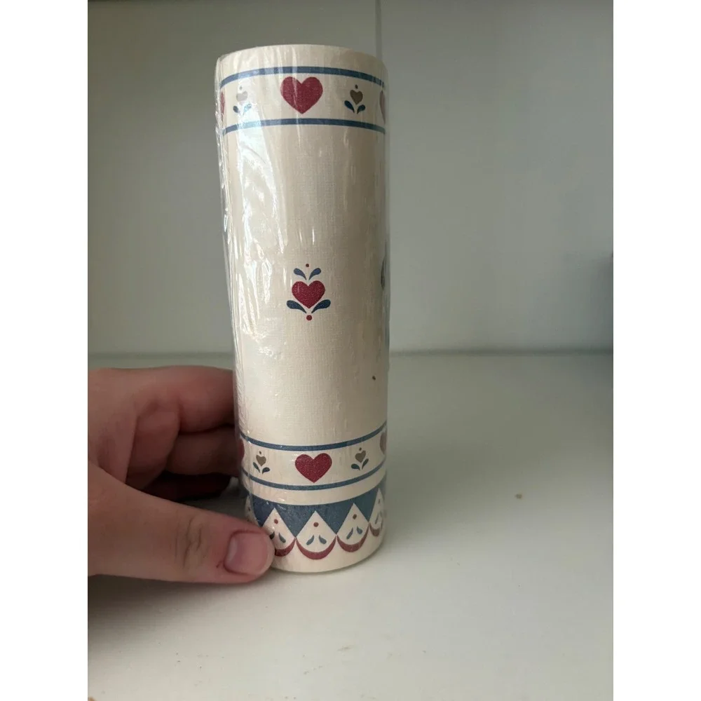 Vintage Rocking Horse Wallpaper Border Country Hearts Nursery Blue Red Cream NEW
